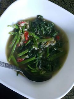 Foto resep Tumis kangkung udang papai
