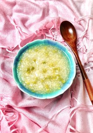Hình của món Cháo Nếp Hạt Kê Đậu Bo.
