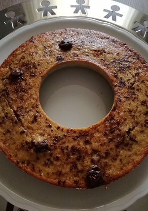 Une photo de Flan banane-chocolat