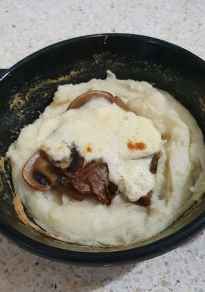 Una foto de Papa rellena descontruida light