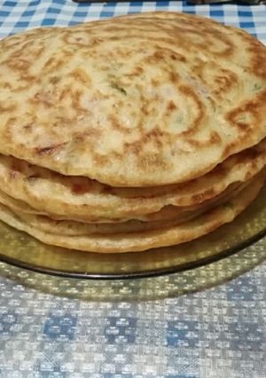 Une photo de Crêpes salées aux légumes à la poêle