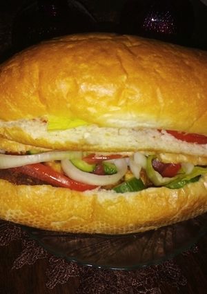 صورة لوصفة برغر دجاج بشهي 😋😋