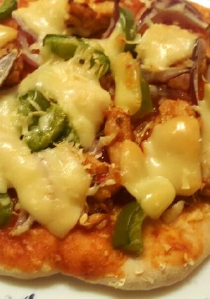 A picture of Chicken Fajita pizza😀🍕.