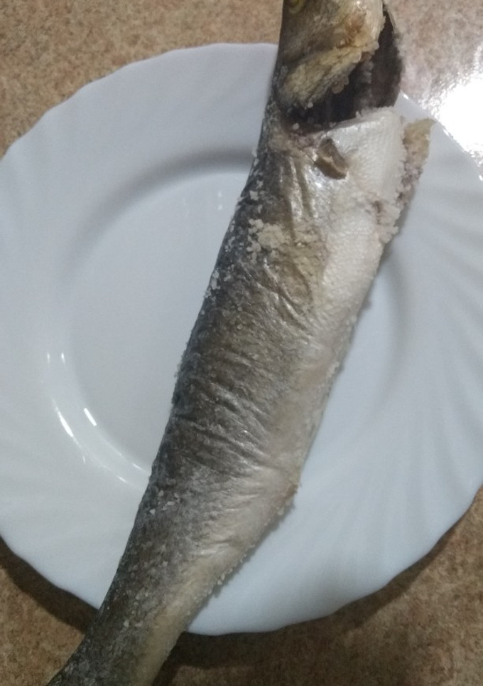 Una foto de Lubina a la sal