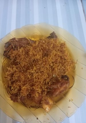 Foto resep Ayam serundeng kunyit