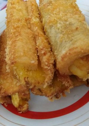 Foto resep Pisang coklat gulung roti tawar