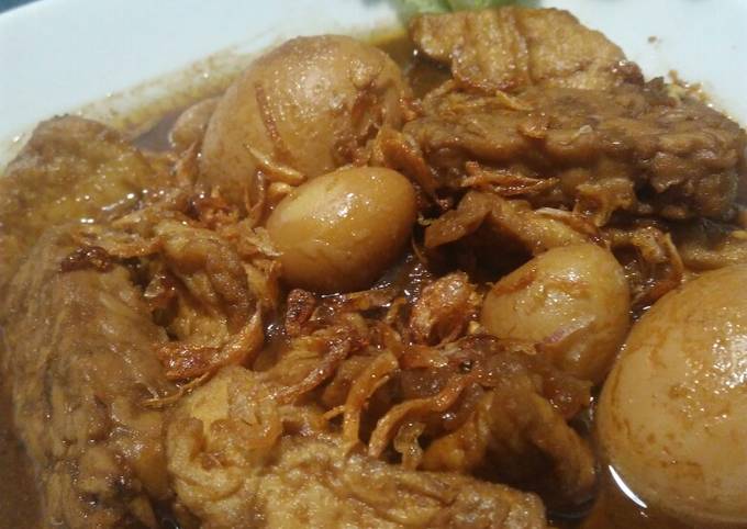 Semur tahu, tempe, telur