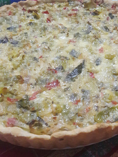 Una foto de Tarta de Puerro, Zapallito y Zuquini