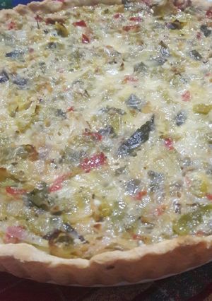 Una foto de Tarta de Puerro, Zapallito y Zuquini