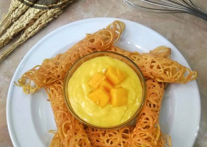 Roti Jala saus Mangga