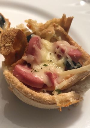 Una foto de Mini pizzas de pan blando 🍕