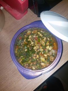 A picture of Beans & Spanish soup.