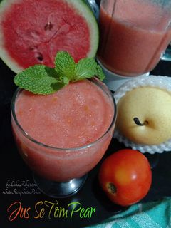 Foto resep Jus SeTomPear (Semangka Tomat Pear)