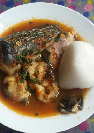 A picture of Fresh fish pepper soup.