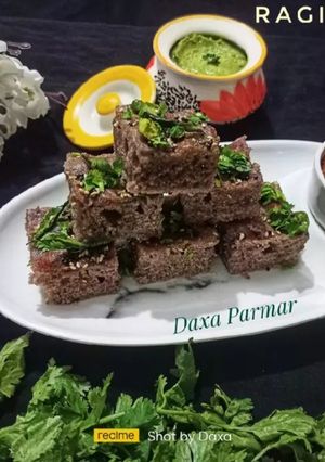 A picture of Ragi Flour Dhokla.