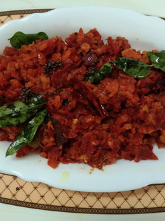 A picture of Moong Dal Beet Root Curry.