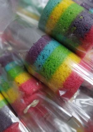 Foto resep Bolu gulung rainbow mini