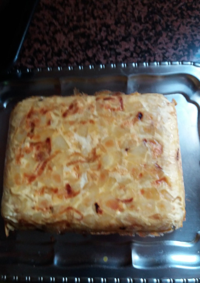 Una foto de Tortilla de papas con cebolla, al horno