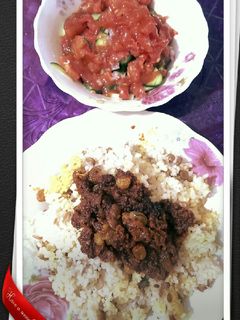 عکسی از دستور عدس پلو با گوشت چرخ شده 😍😋👍👍