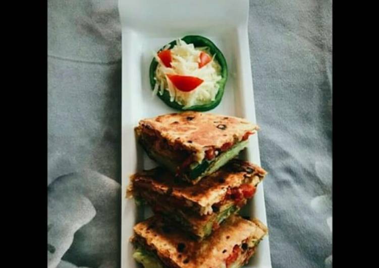 Simple Way to Prepare Super Quick Homemade Layered chapati sandwich