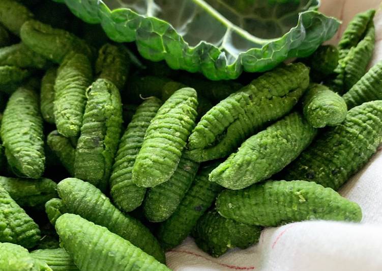 Cavatelli di cavolo nero con pesto di cavolfiore