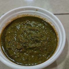 A picture of Mint chutney without garlic (vrat special).