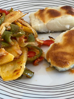 Una foto de Bacalao y Verduras a la miel