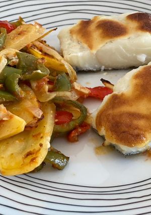 Una foto de Bacalao y Verduras a la miel