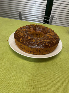 Una foto de Bizcocho cubierto de chocolate y lotus