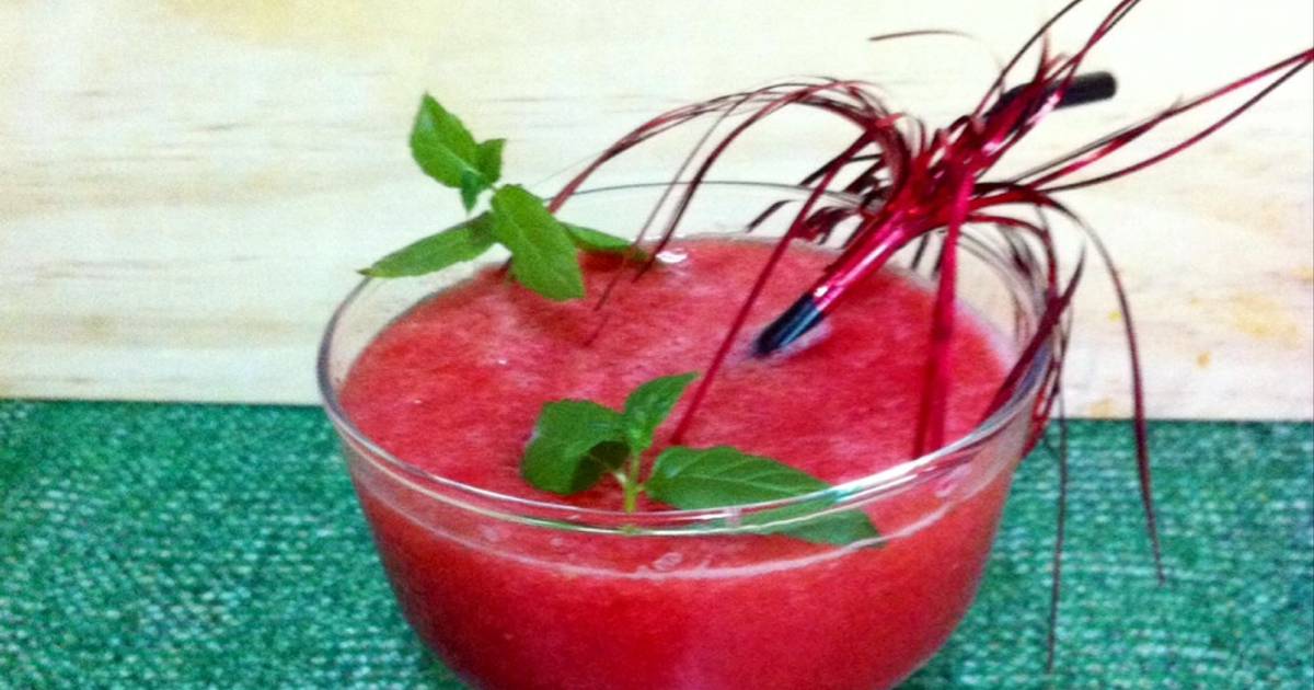 Coctel de sandia con vino