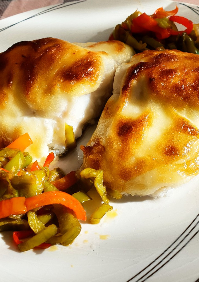 Una foto de Bacalao gratinado de alioli con miel
