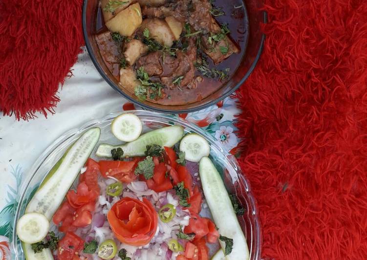 Easiest Way to Prepare Perfect Beaf Alu Arvi Ka Salan