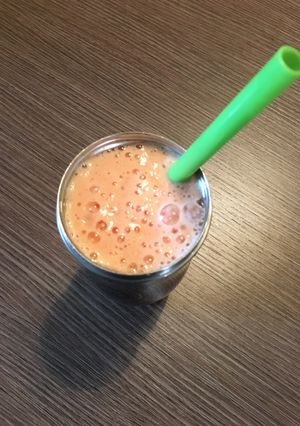 Una foto de Batido de Papaya sin Lactosa (smoothie)