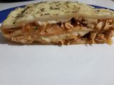 Lasaña de pollo con tortillas para tacos