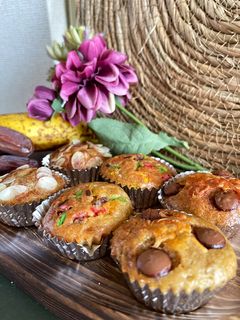 Foto resep Banana and date muffins