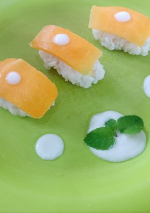 Foto resep Mango Sticky Rice Sushi