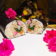 Una foto de Gimbap Coreano de Pescado