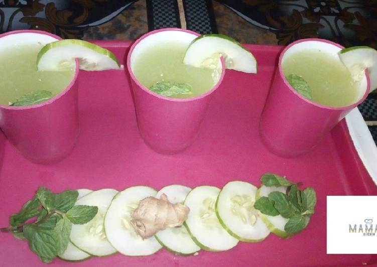 Easiest Way to Make Quick Cucumber and ginger juice