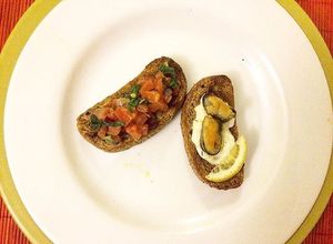 Una foto de Bruschettas integrales