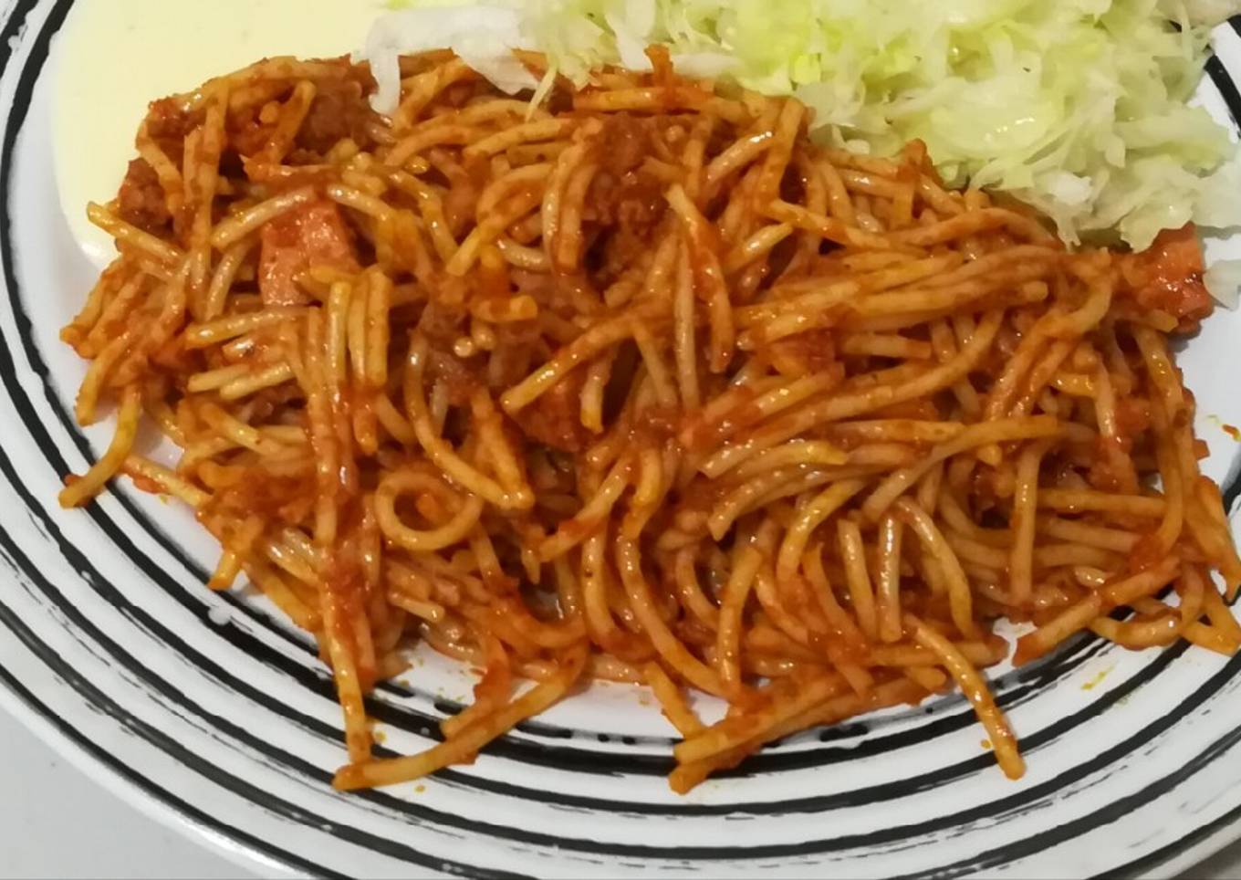Espagueti con chorizo 🍝