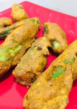 A picture of Bhindi Fritters.