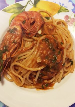 Foto di Spaghetti al sugo di gamberi