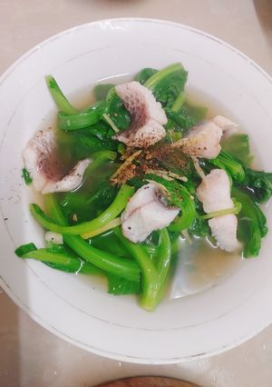 Hình của món Canh cải xanh nấu cá lóc.