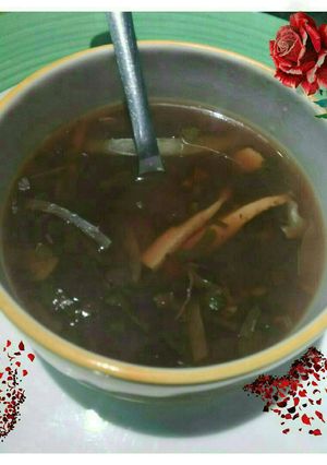 A picture of Burn Garlic Veg Chao Soup.