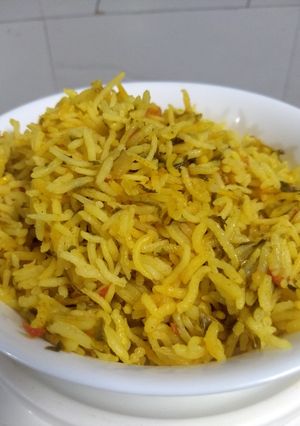 A picture of Fenugreek Pulao.