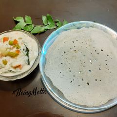 A picture of Appam with Veg Stew.
