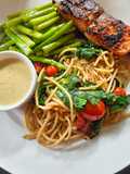 Spaghetti Creamy Lemon Butter Salmon