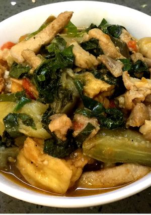 Hình của món Chuối đậu nấu mẻ.