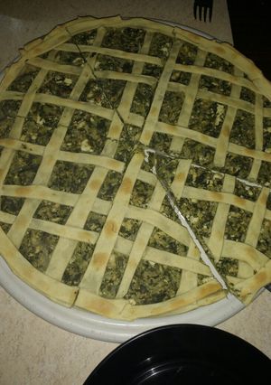 Una foto de Tarta de acelga, berenjena, y ricota