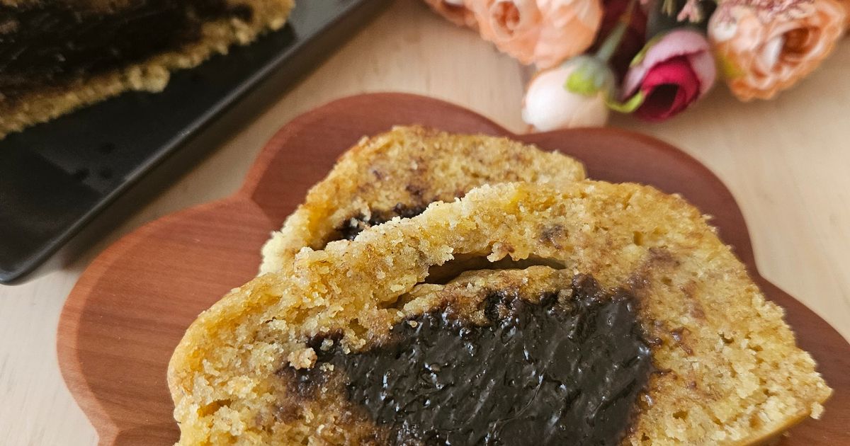 Cake Pisang isi Keju Coklat (Banana Bread)